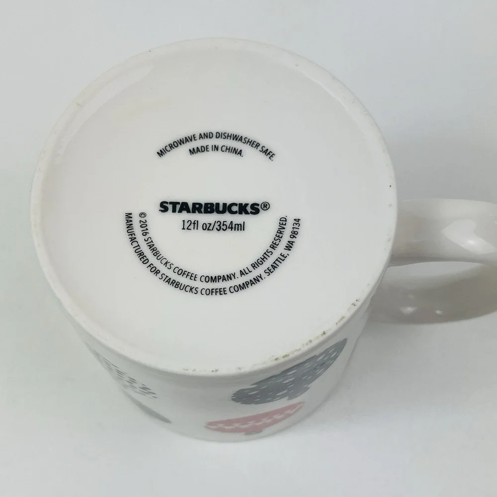 Starbucks Holiday Mug 2016 Christmas 12 oz Coffee‎ Cup Collectible Ornaments Tea